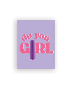 Do You Girl Naughty Greeting Card w/Rock Candy Vibrator & Fresh Vibes Towelettes